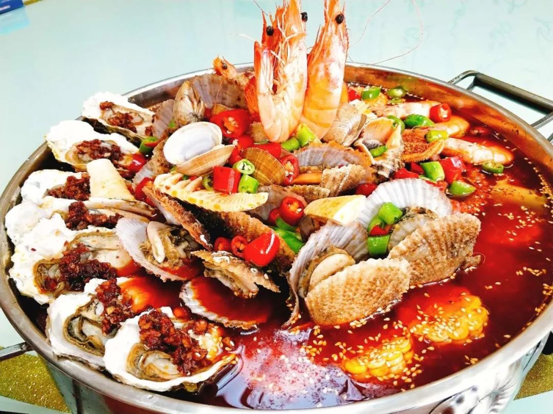 海鲜大咖铁板牛仔骨博山炸肉盐田虾仁水饺烤海蛎子码头焖鲜鱼发微友