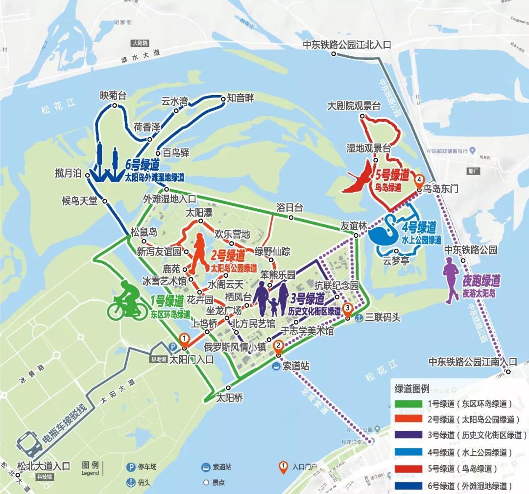 太阳岛公园地图图片