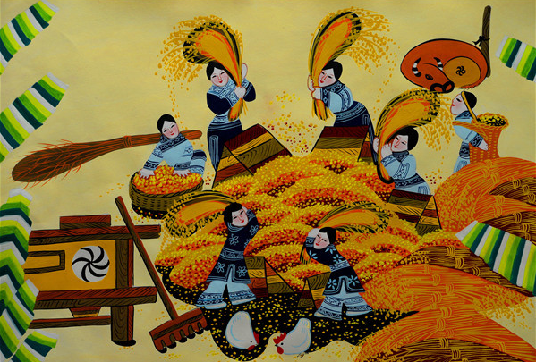 全国十佳农民画家傅蕊霞三十多年笔耕不辍,耕读传家画出美好生活_户县