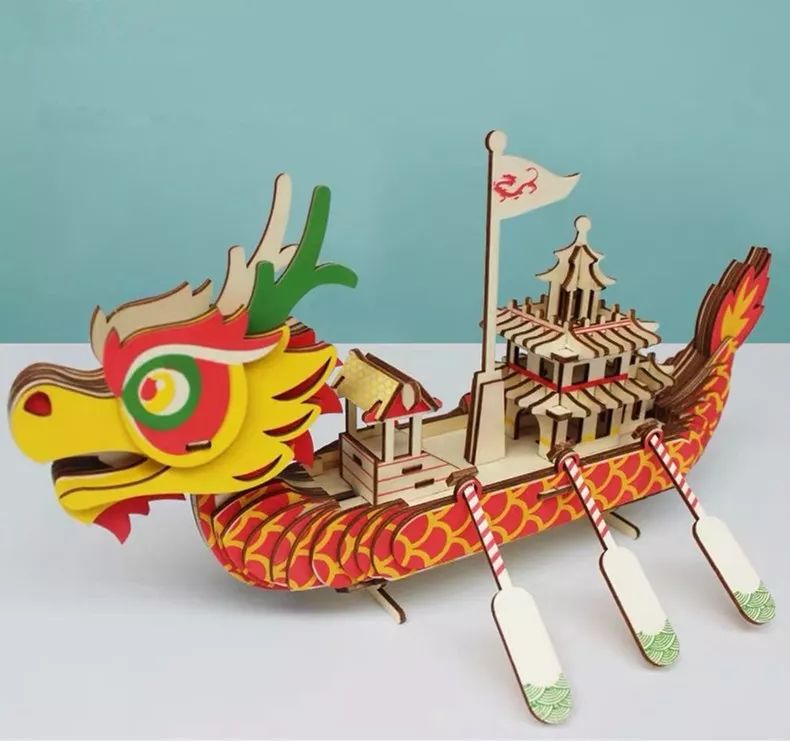 一无二的小龙舟,发挥你们的想象力与创造力,城市之光创意龙舟拼图diy