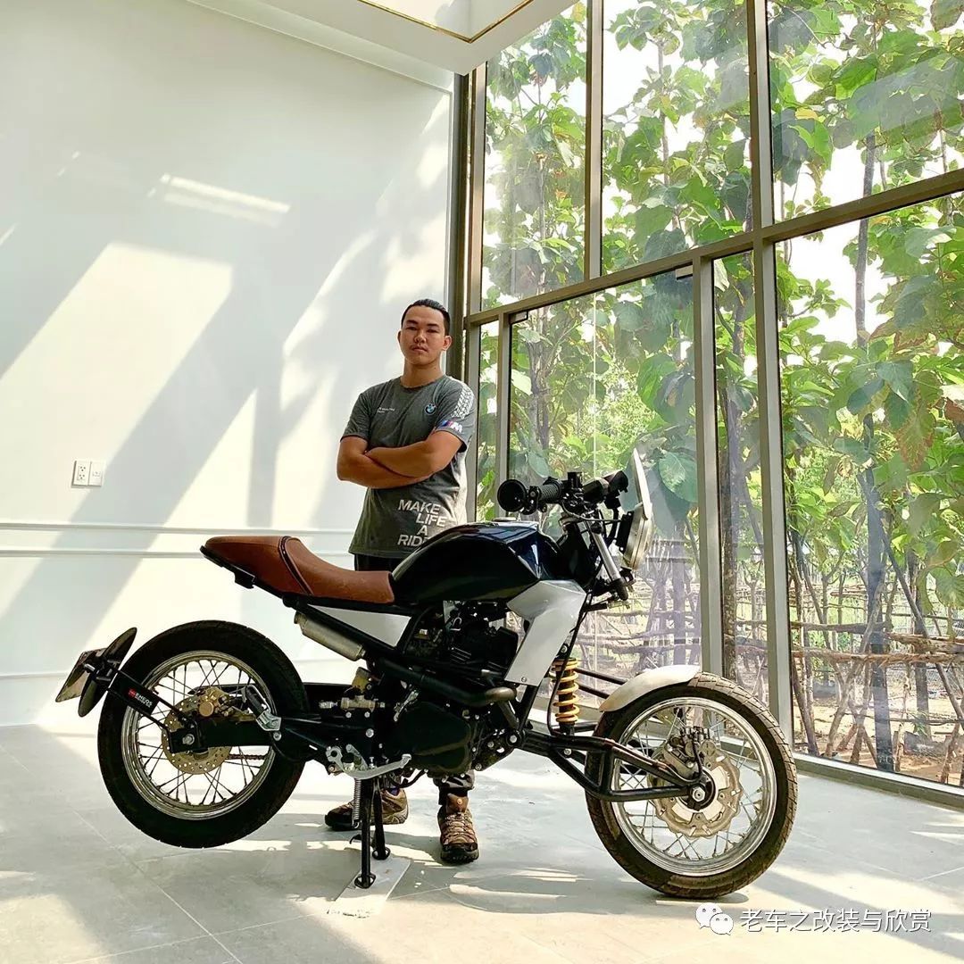 cbt125竟然还能这样改前后单悬轮毂转向