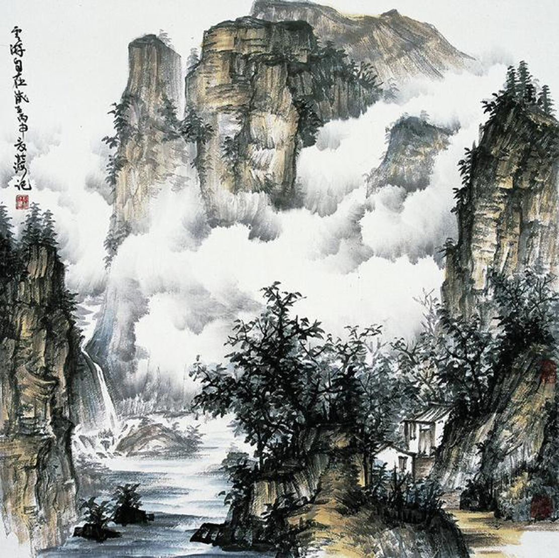 北海画家《笔墨挥洒自如 形式不拘一格》