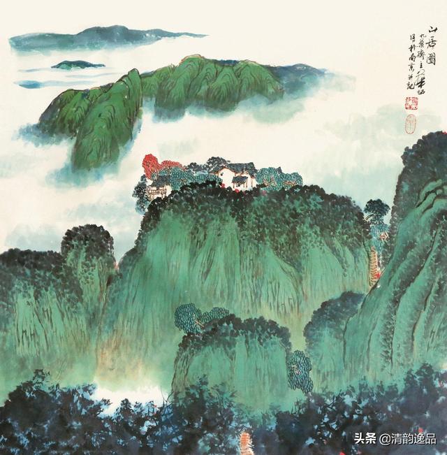 新金陵画派传人华拓的青绿泼彩山水欣赏