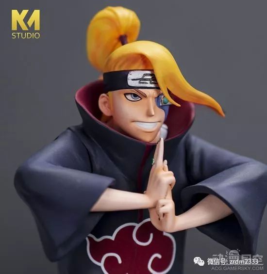 火影忍者迪达拉雕像操纵粘土巨龙展现艺术