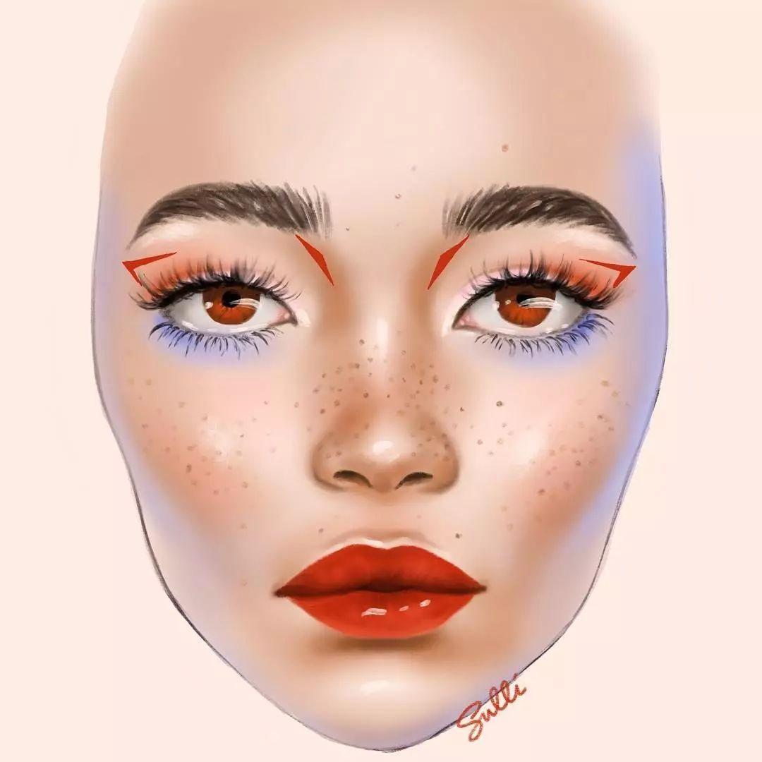 收藏|3d感美人图(送空白模版)