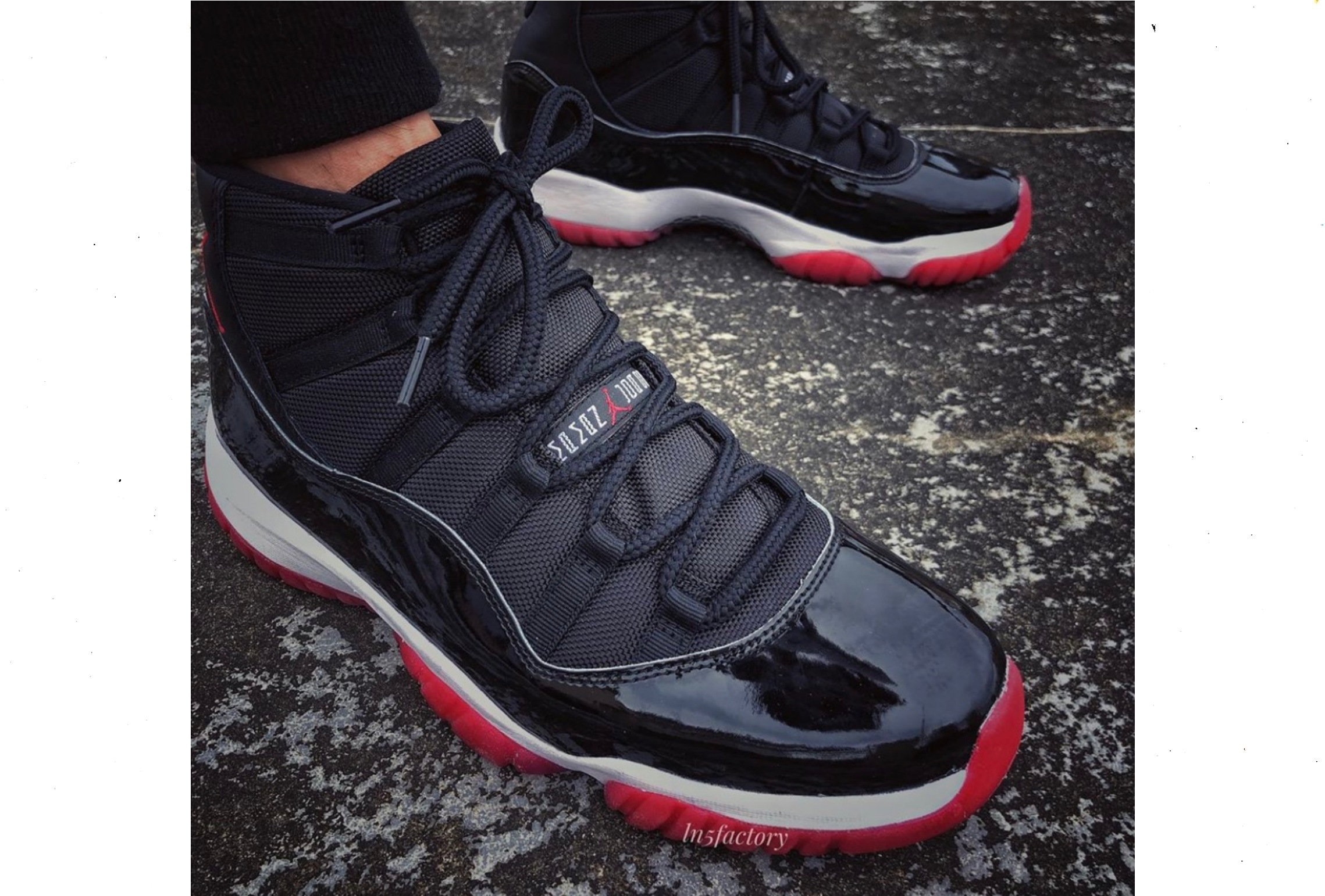 最新上脚图!复刻air jordan 11 "bred" 纯正og味!