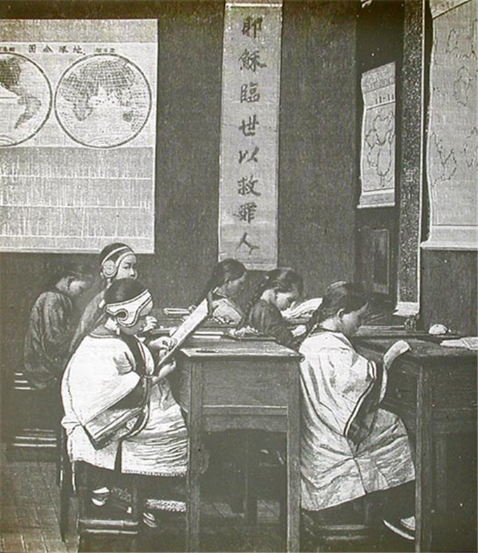 清末民初教会里的学校学童学四书五经还学西方科学