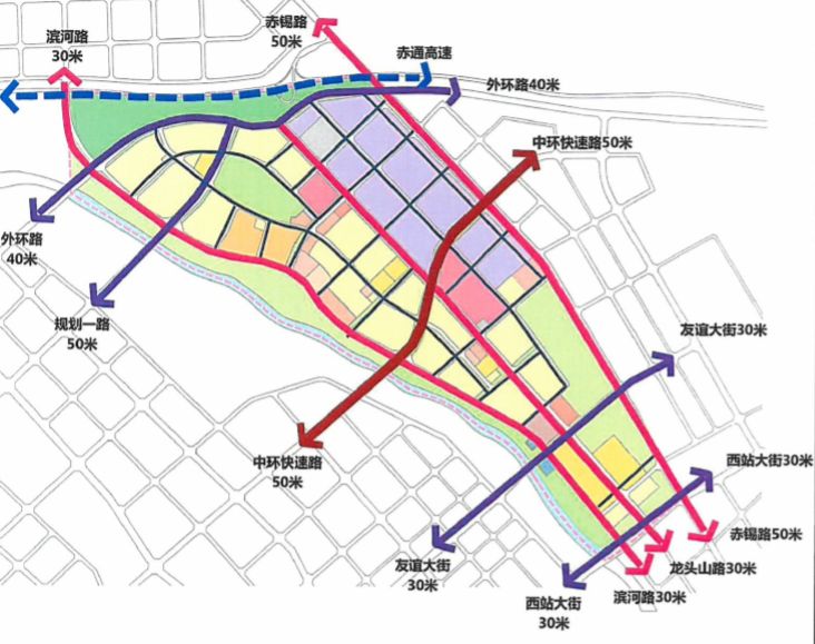 赤峰城市规划图图片