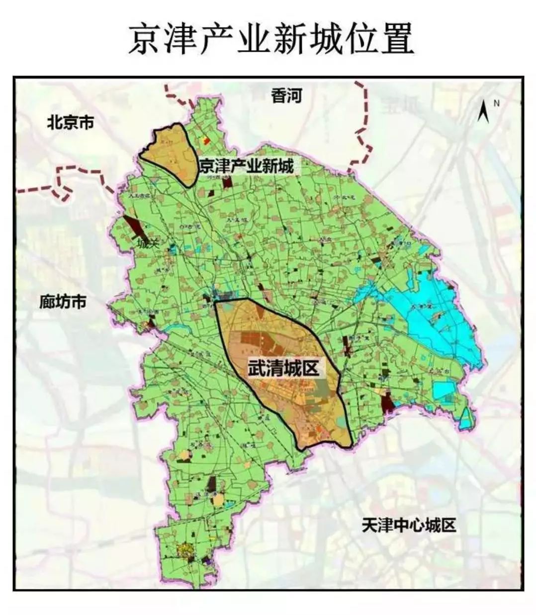 京津新城规划图图片