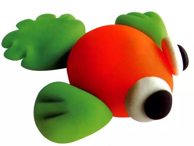 亲子手工238彩泥小金鱼