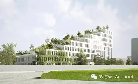 建筑师强调"开放性,吸引人,可持续"的理念,通过理性的推导,得出退台