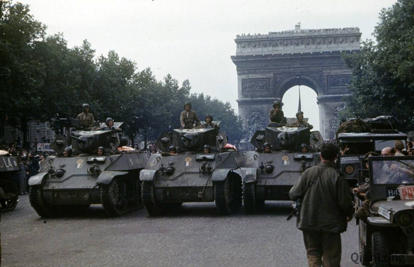 二战法国被一分为四,殖民军参与解放巴黎,游击战10年又打败法国