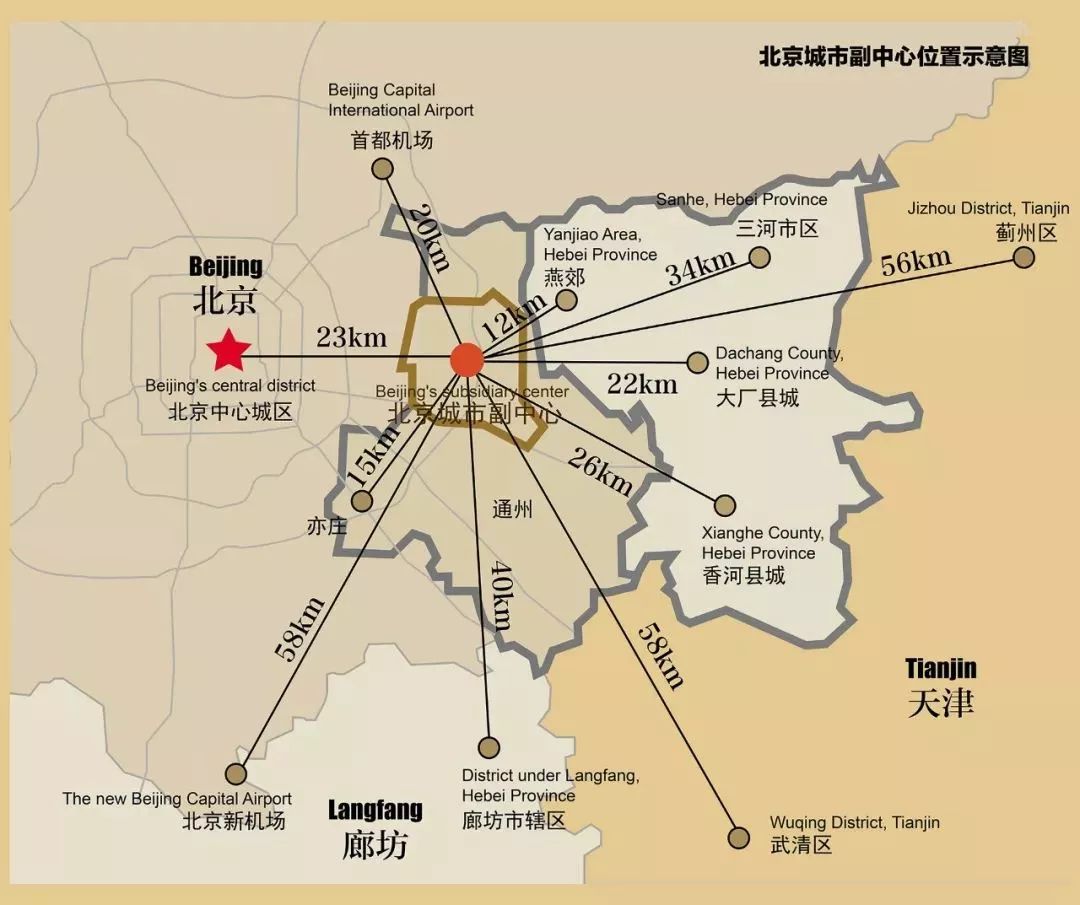 通州区城市副中心地图图片