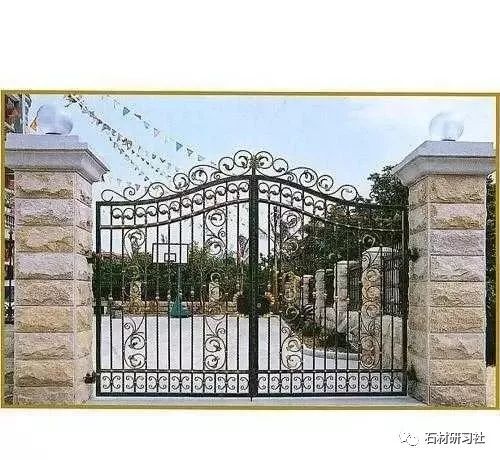 别墅围墙大门用什么样的石材门柱快来选一款
