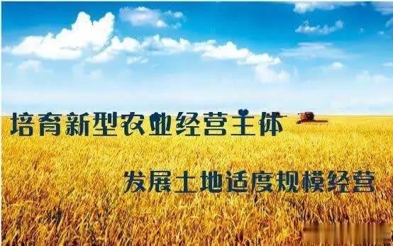 培育新型农业经营主体发展土地适度规模经营