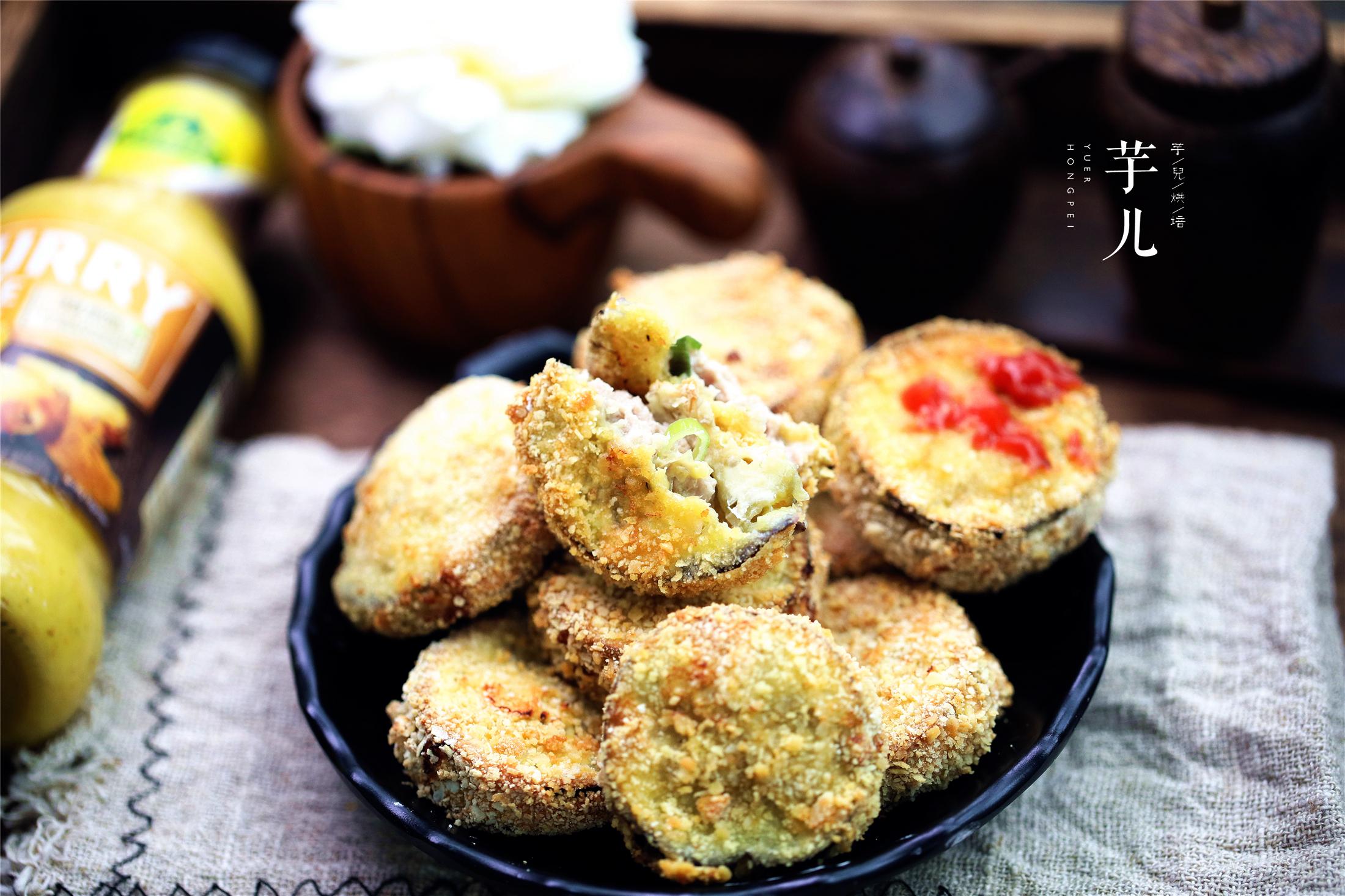 用它炸茄饼不用油外酥里嫩焦香可口美味健康全家抢着吃