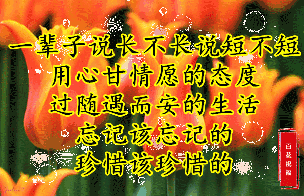 一天,一年,一辈子,好好珍惜!