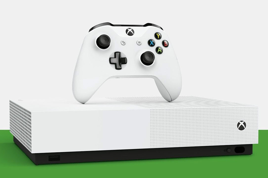 微软无光驱版 xbox one s all-digital 游戏主机开箱!