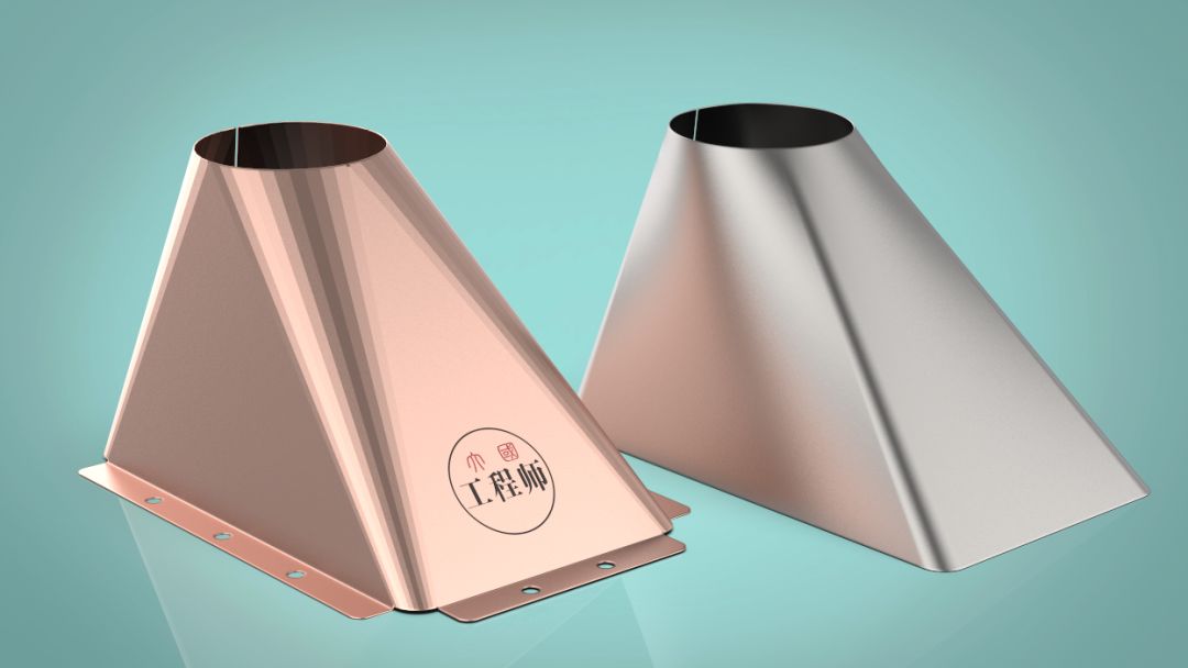 用solidworks钣金画的两种形式的天圆地方