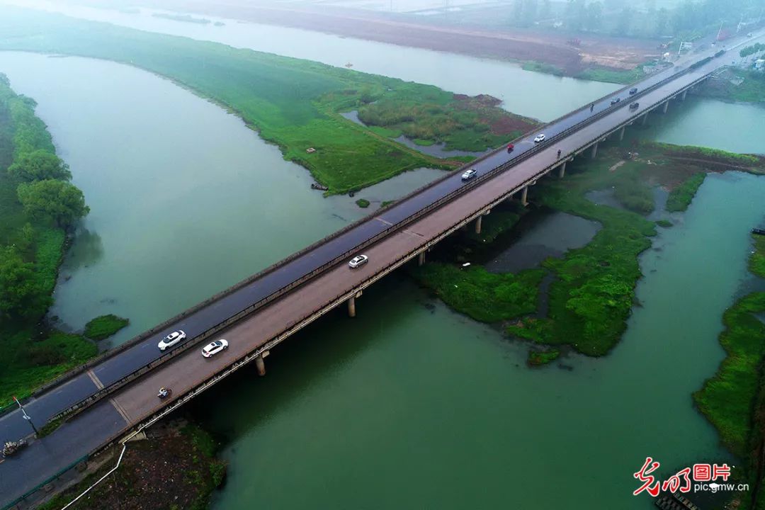 穿越淮河多座大桥架起淮南产业强区路