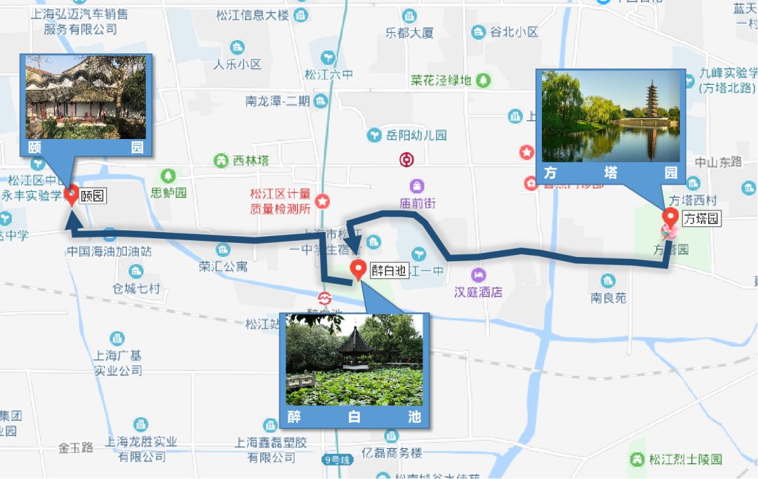 醉白池地图图片