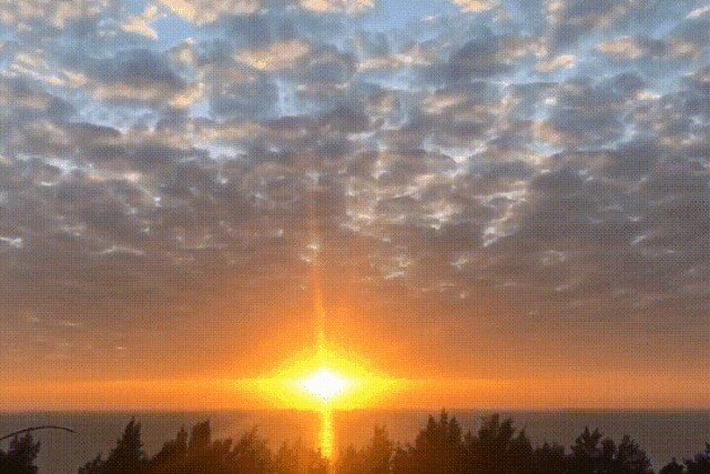 太阳落山动图图片