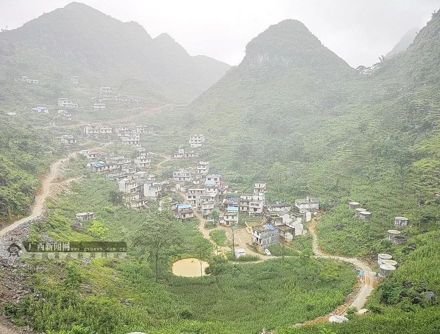 6月1日上午,大化瑶族自治县江南乡尝梅村弄选屯的天空,一直在下雨.