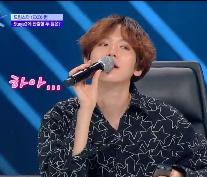 伯贤在线释放性感索命,点评时的这声"哈啊"是要怎样