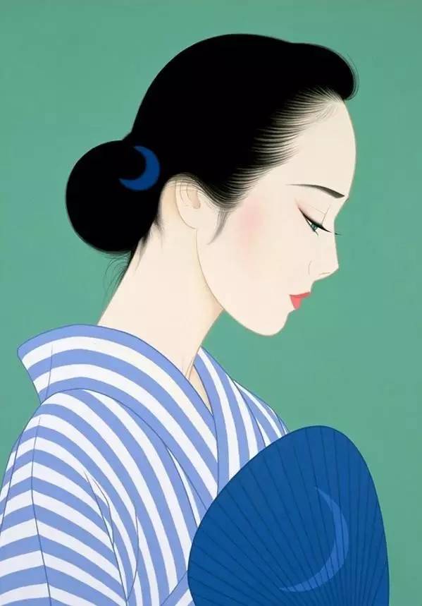 他笔下的东方女子超凡脱俗