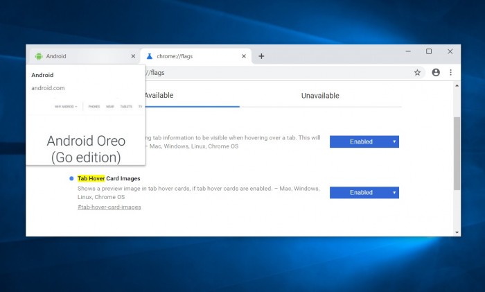 Chrome for Windows获实验性标签悬浮卡及新扩展菜单