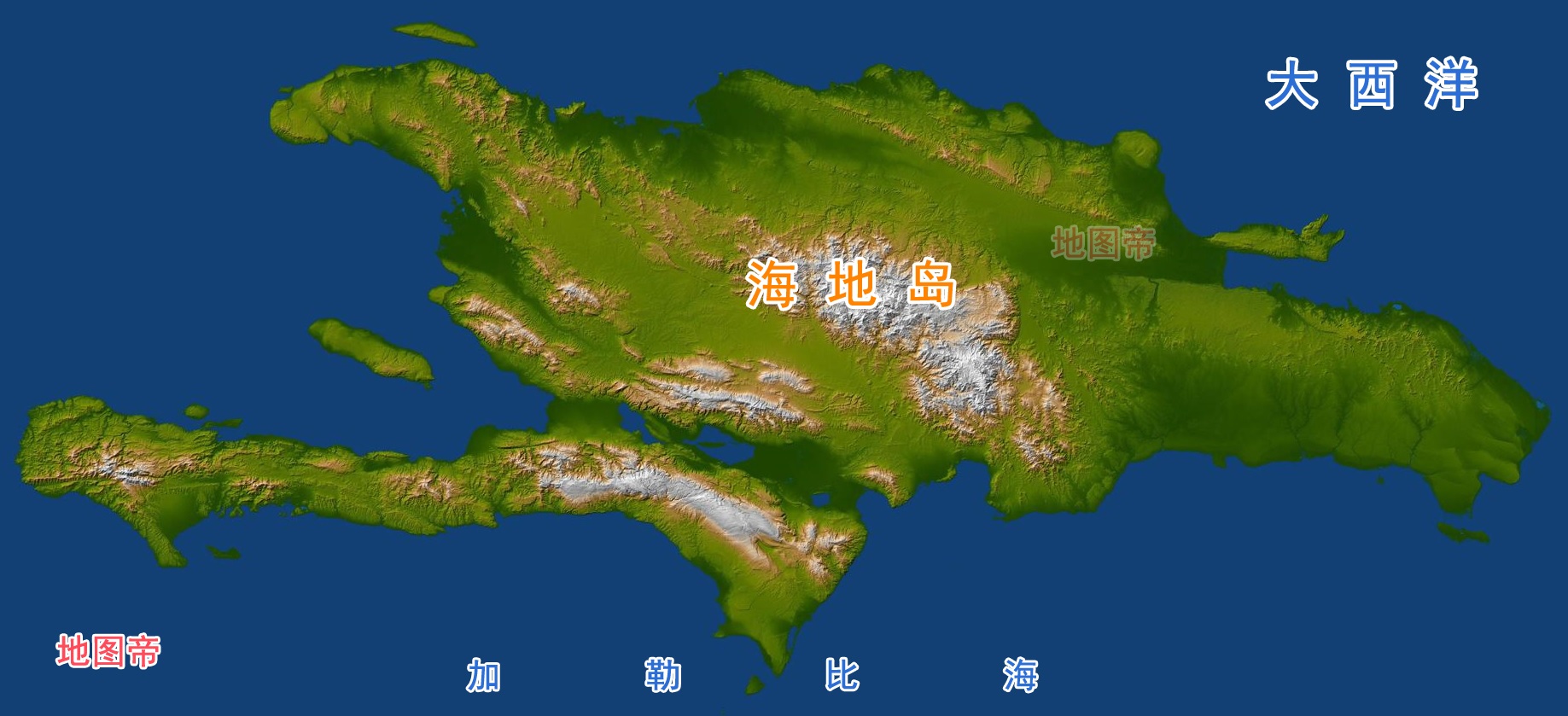 海地岛地理位置图片