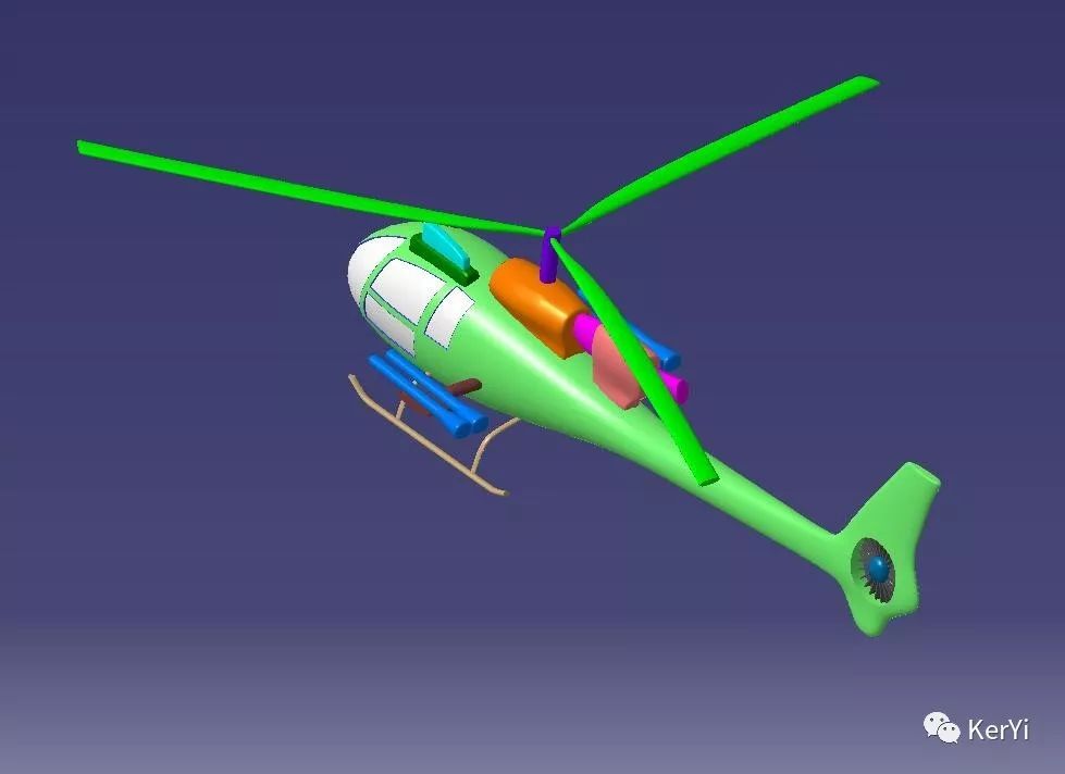 直升飞机3d模型catia设计源文件