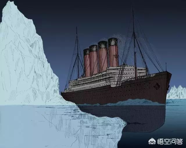 泰坦尼克号残骸简笔画图片