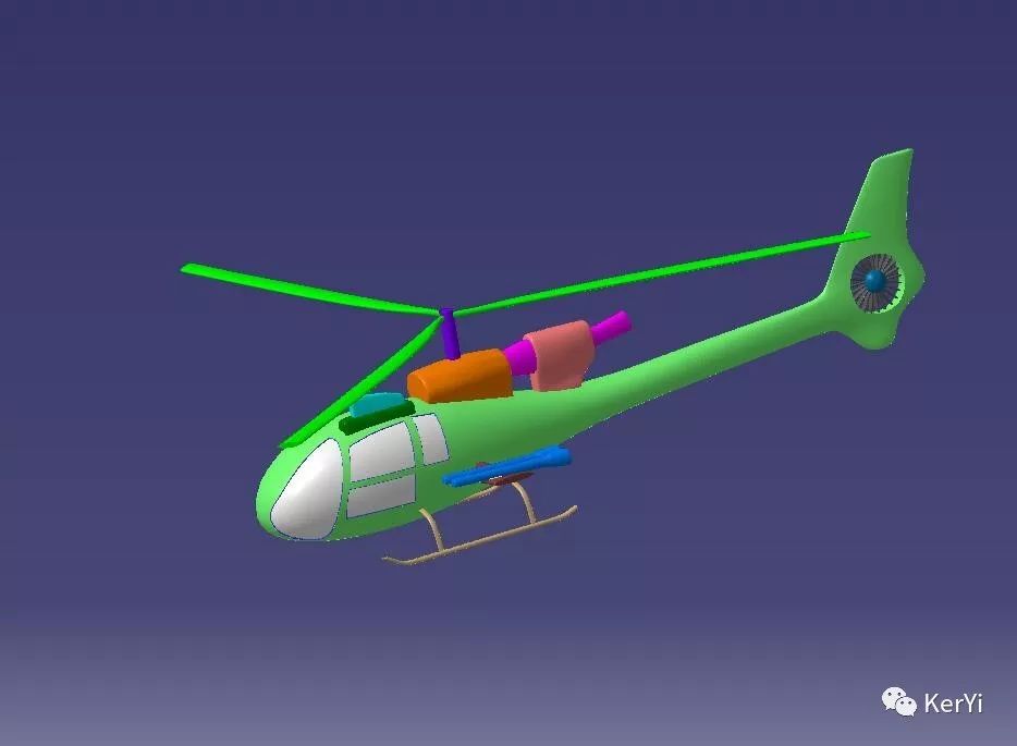 直升飞机3d模型catia设计源文件