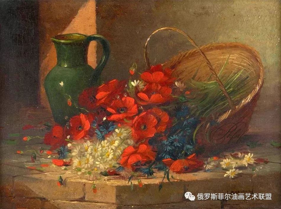 比利时画家朱利安stappers花卉油画作品选集欣赏