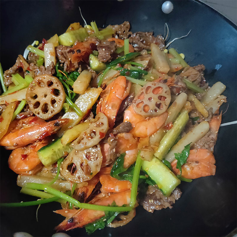 7张图教你做干锅牛肉爆大虾简单好学赶紧试一试