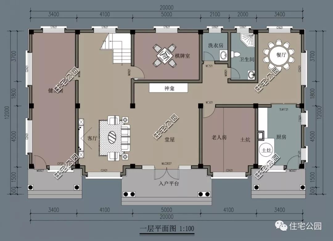 精选图库25套带堂屋住宅户型