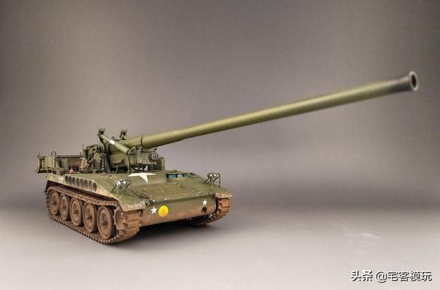 模玩秀美国m107自行火炮175mm口径的大杀器