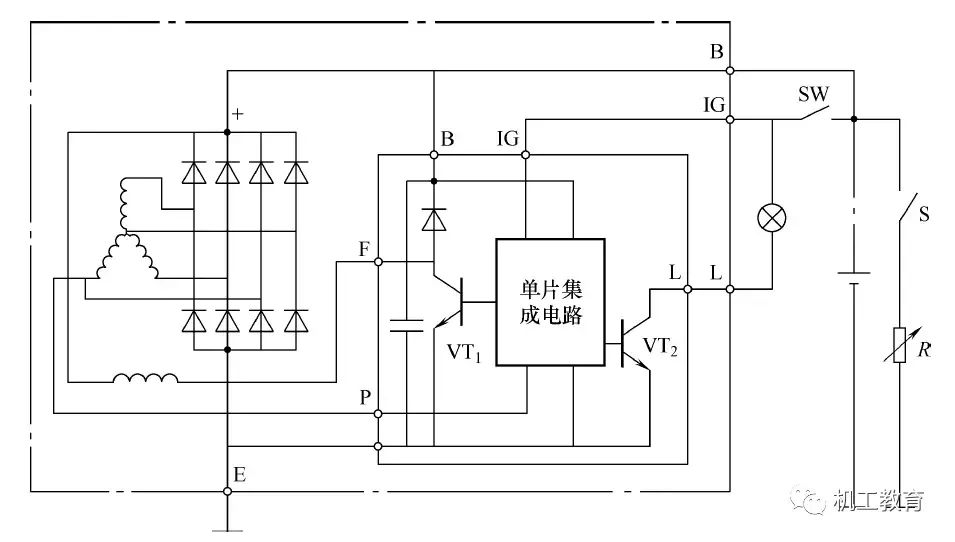 7.集成電路式電壓調節器及充電系統電路6.