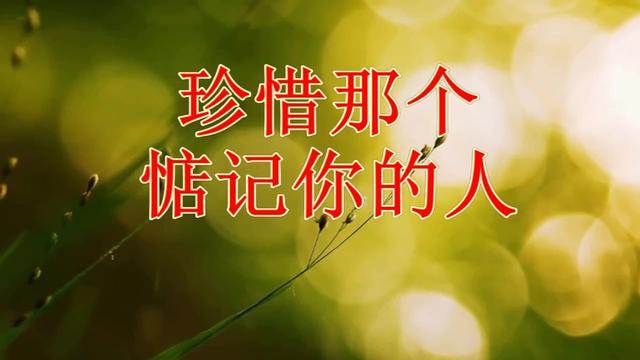 珍惜那个惦记你的人