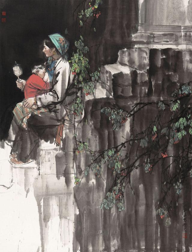 书画名家史国良的水墨人物