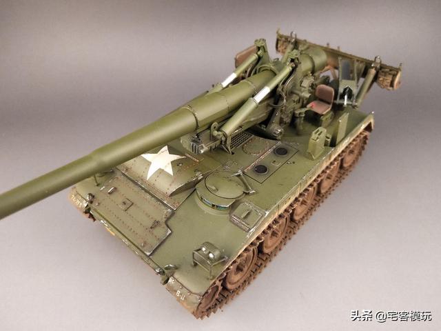 模玩秀美国m107自行火炮175mm口径的大杀器