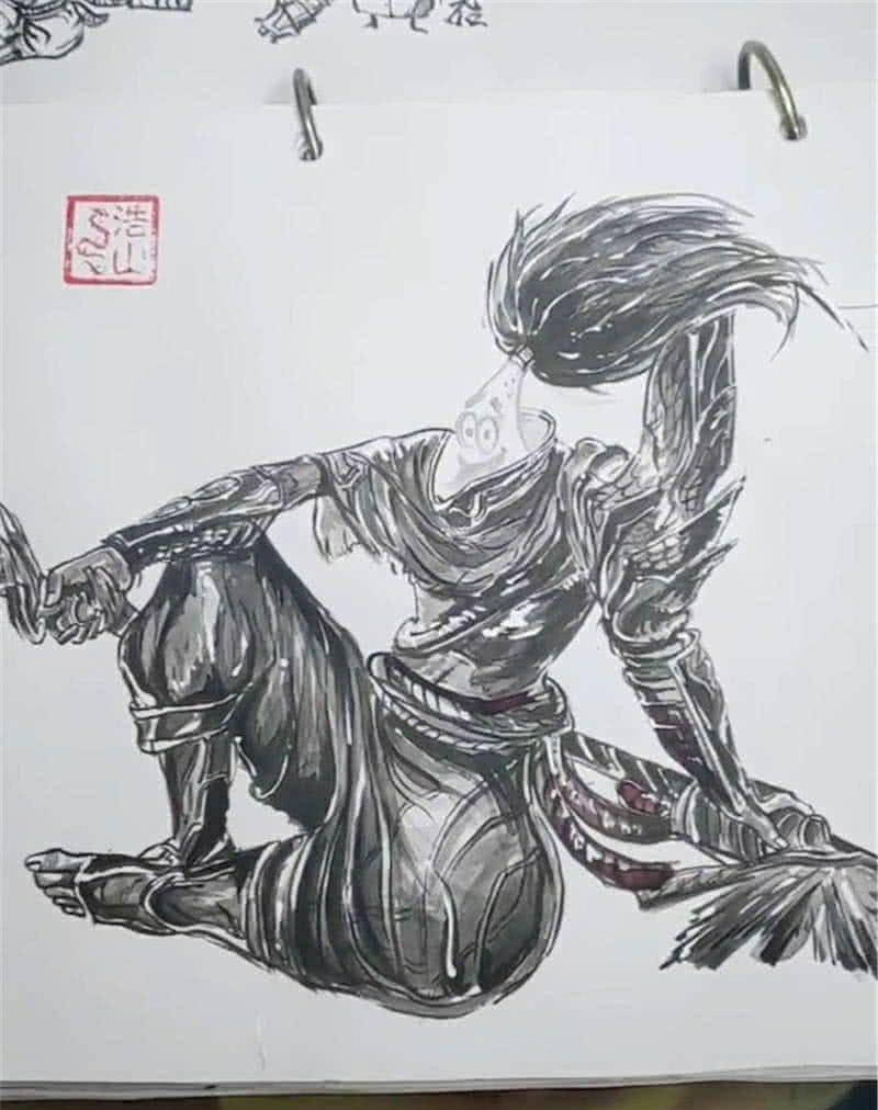 看看美术生与小学生笔下的亚索,图四画的最乱但也最传神,厉害了