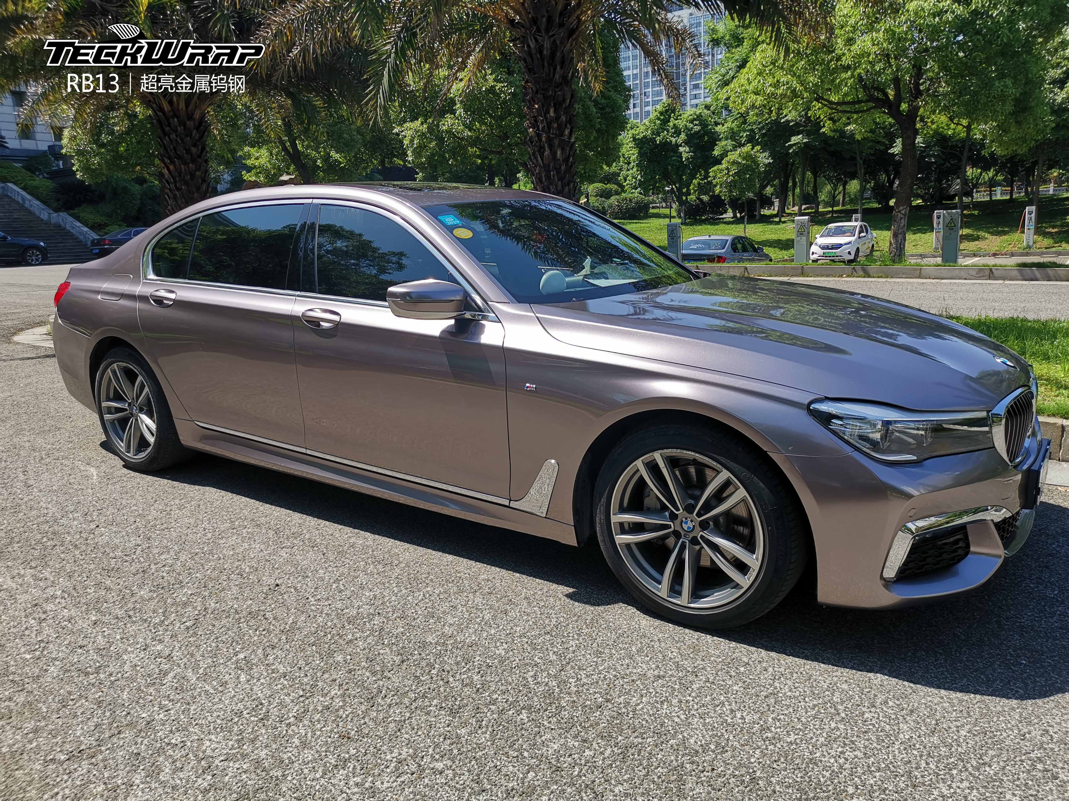 宝马7系汽车改色贴膜teckwrap美国秃鹰rb13超亮金属钨钢