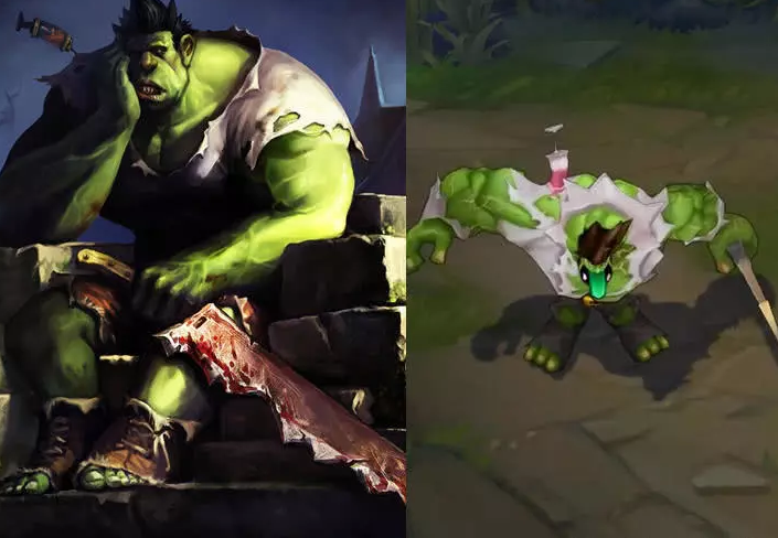 蒙多战栗之毒的皮肤原画看起来感觉还能接受,虽然丑了一些,但本身就是