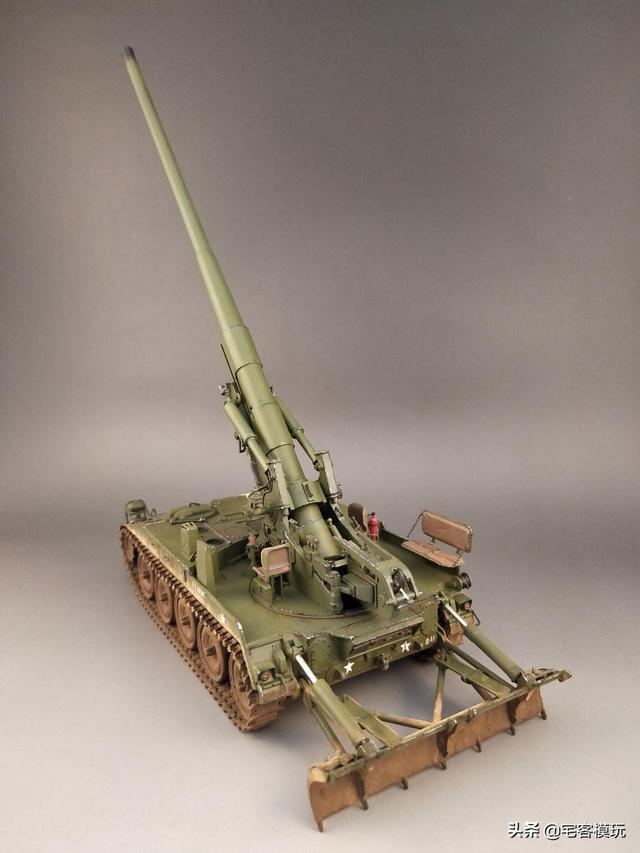 模玩秀美国m107自行火炮175mm口径的大杀器