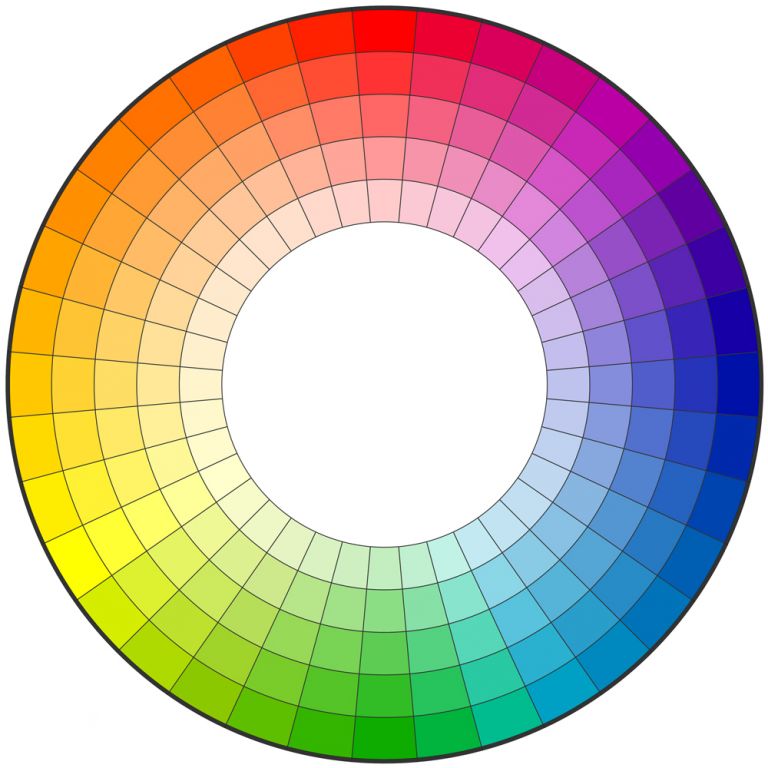24色环及色彩搭配图图片