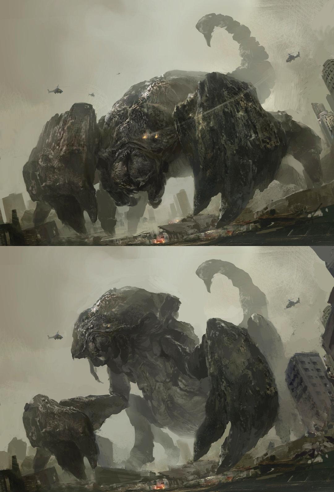 哥斯拉2怪兽之王概念图展现更多怪兽中国画师参与设计