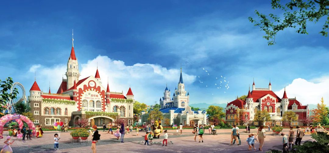 恒大桃花源集聚约3500㎡儿童游乐城,约1700㎡儿童梦幻城,约3000㎡儿童