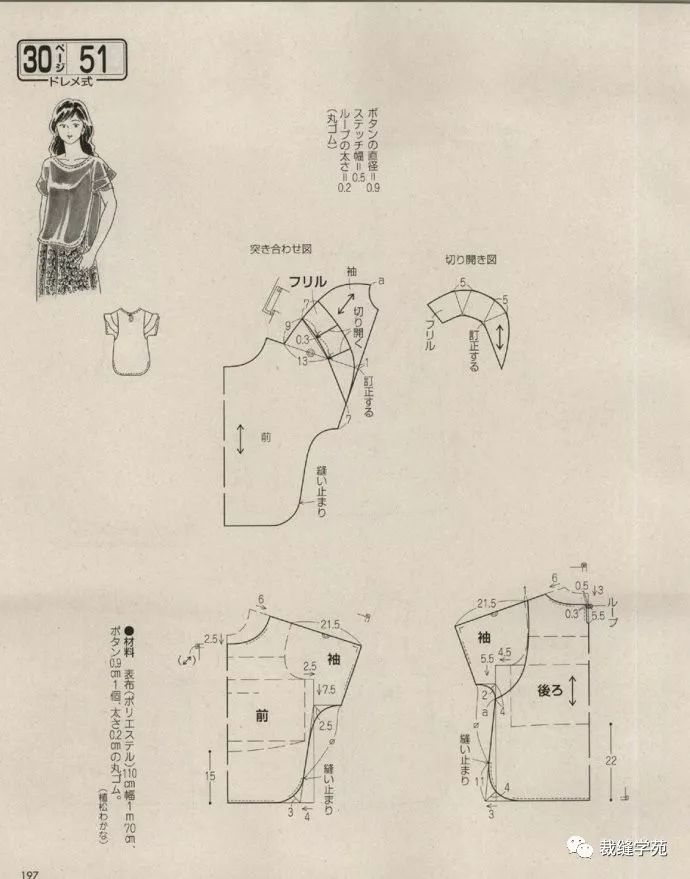 女士短袖裁剪图,休闲款时装款短款长款